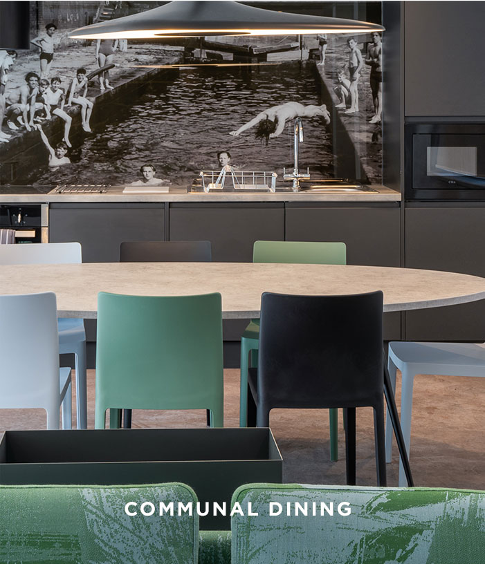 Communal kitchen and dining
